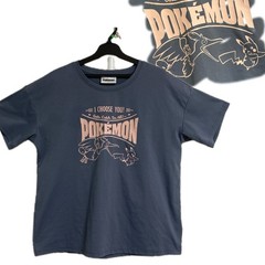 Pokemon Pikachu Farfetch’d T-Shirt Gray Size L Short Sleeve Graphic Tee