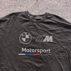 Puma T-Shirt Mens Size XL Black BMW Motorsport Graphic Short Sleeve Cotton Tee