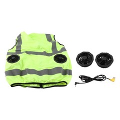 Cool Vest Summer Cooling Fan Waistcoat Air Conditioned Reflective Stripe