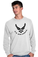 USAF US Air Force Military Arnold Wings Logo Long Sleeve Tshirt for Men or Women