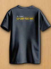 Spyderco Clip/Carry T-Shirt 2XL Heather Navy 65% Polyester 35% Cotton Material