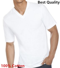 3-12-Pack V-Neck For Men’s 100% Cotton Tagless T-Shirt Undershirt Tee White