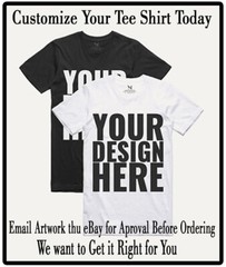 Custom Personalized Tee Shirt Your Printed Logo Photo Text Big & Tall or Small