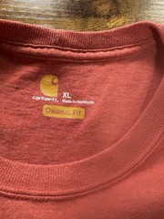 Carhartt Men’s Sz XL Burnt Orange Spell Out Long Sleeve T-Shirt Original Fit