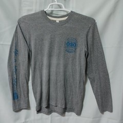 LAT Apparel Oso Orange Beach Alabama Fishing Graphic Long Sleeve Tee Gray Small