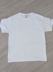 Champion Mens Large White Crew Neck T Shirt Short Sleeve Embroidered Logo