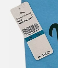 $45 TOMMY BAHAMA Light Blue ROW WITH THE FLOW Relaxed Fit Short Sleeve T-shirt