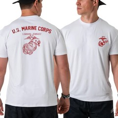 U.S. Marine Corps Semper Fi T-shirt, Red Eagle Globe And Anchor 2 Sides