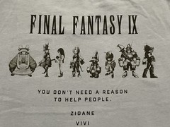 Uniqlo Final Fantasy 9 35TH Anniversary T Shirt Mens L Blue Video Game Promo