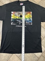 Vintage Curaçao N. A. T Shirt Men’s Large Hanes Single Stitch Graphic Print
