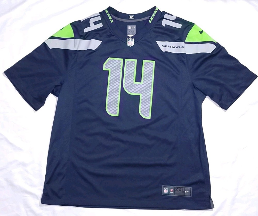 Nike Seattle Seahawks DK Metcalf #14 Jersey Mens XXL 2XL Navy Blue Football