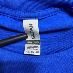 Gildan Ultra Cotton T-Shirt Mesn 4XL Royal Blue Long Sleeve Basic Crew Neck NWOT