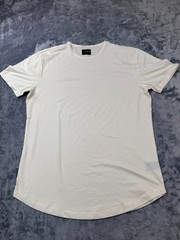 Cuts Clothing Short Sleeve Curve-Hem T-Shirt Mens Extra Large Ivory Pyca Pro