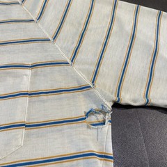 Vintage 60s 70s Montgomery Ward Striped T Shirt XL Distressed Worn Faded Surf