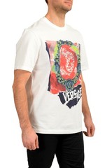Versace Men’s Graphic Logo Print Multi-Color Short Sleeve T-Shirt US XL IT 54