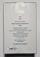 Tommy John Cool Cotton Tank Top Undershirt Stay Tucked Fit – M – BLACK – 2-Pack