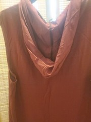 Launder Mens Shirt Size XL Red White Indian Diamonds Hooded Pull On Sleeveless