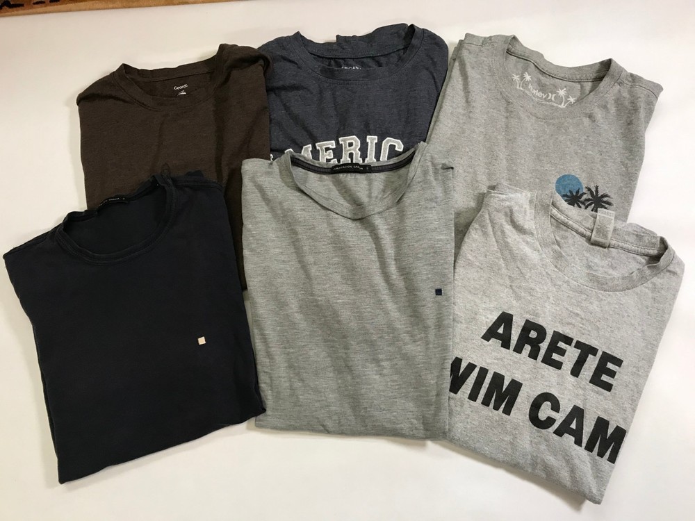 Lot of 6 – Men’s Different T-Shirt Short Sleeve Assorted Color Sz S Small