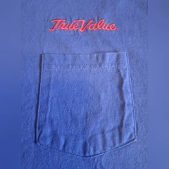 Men’s 100% Cotton True Value Short Sleeve Pocket Tee Pocket T-Shirt BLUE