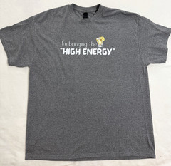 Gildan Beer High Energy Graphic T-Shirt Mens XL Gray Short Sleeve Casual Tee