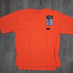 Walls Hi Vis Shirt Large Orange Short Sleeve Tee Moisture Wick Anti Odor Rugged