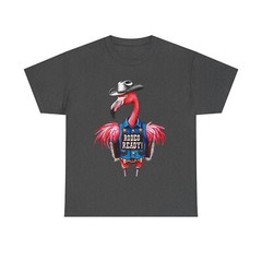 Flamingo Rodeo Ready! Western Cowboy Graphic tshirt Gildan Choose Color & Size