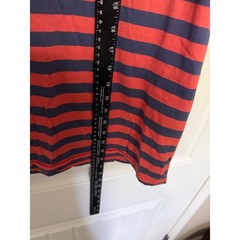 Polo Ralph Lauren T-Shirt Mens Medium Red Blue Striped Pocket Pony Logo Tee