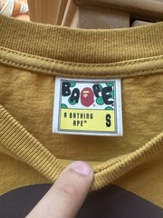 A Bathing Ape BAPE Big Ape Head Logo Graphic Tee Brown Cotton Crew Neck Small