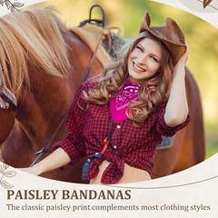 Paisley Bandanas 36 Pack Bulk Polyester Multi Purpose Party Costume Pet