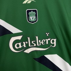 Vintage Liverpool Reebok Mens 1999/2000 Away Kit Jersey Green Size XL