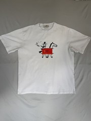 Hermès Porte de Box Graphic T-Shirt White Luxury Designer Tee Italy L/XL