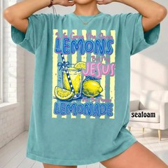 Christian Lemonade T-Shirt Life Gave Me Lemons Jesus Faith Graphic Tee