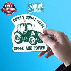 (3Pcs) Diddly Squat Farm Speed and Power Stickers Bumper Sticker Tractor Farming