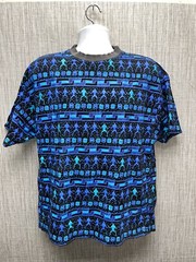 Sedan 100% Cottton Multicolored Blue Graphic T-Shirt Mens M