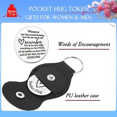 Pocket Hug Token Keychain for Women & Men – Inspirational Gifts for Him & Her –