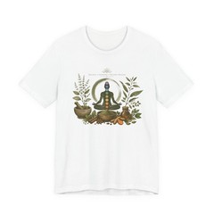 Chakra Meditation Illustration Tee | Yoga Pose, Herbs & Bowls