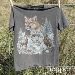 Cougar Mountain Wildlife Graphic Comfort Tee Shirt Nature Animal