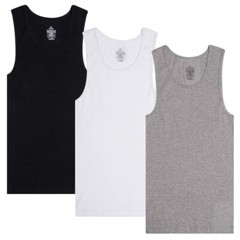 3-12 Packs Mens 100% Cotton Lot Ribbed Tank top A-Shirt Wife Beater Undershirt