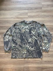 Lot of 3 Vintage Mossy Oak and Realtree Camo Long Sleeve Pocket T-Shirts