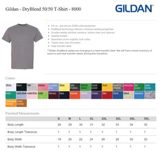 INVENTORY REDUCTION! GILDAN DRYBLEND T-SHIRT – RED – SIZES S-5X – NEW BLANK