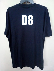 District Perfect Tri Graphic Print Short Sleeve T Shirt Navy Blue Comfy Size M
