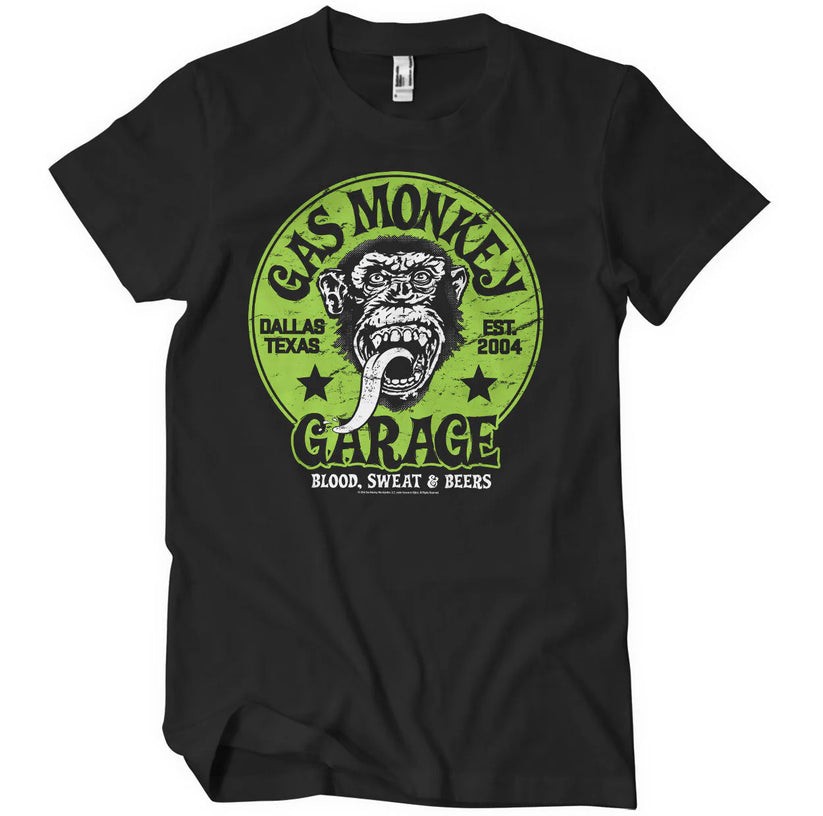 Gas Monkey Garage – Green Logo T-Shirt -Cool Gas Monkey Garage T-shirt