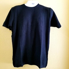 Mens Tshirt Casual Half Sleeves Knitted Tag Size L, honey comb see Size Chart,