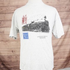 Vintage Nickel Plate Road Shirt 2XL 90s Steam Train Railroad USA Single Stitch