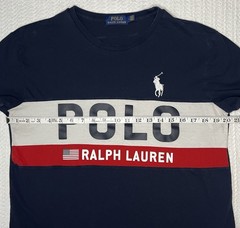 Polo Ralph Lauren Flag Logo Colorblock T-Shirt – Men’s Size M 20” X 24”– Navy
