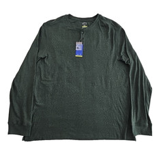 APT 9 Premier Flex Henley Men’s 2XLT Hunter Green Long Sleeve NEW Stretch NWT