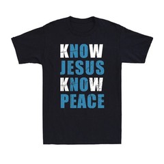 No Jesus No Peace Shirt Funny Christian Faith Religious Vintage Men’s T-Shirt