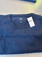 Gap Men’s Large Heavyweight Cotton T-Shirts in Relaxed Blue and Black