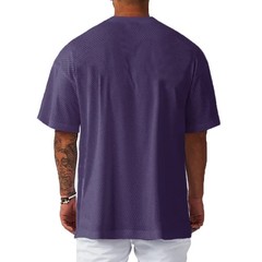 Mens Oversized T Shirt Breathable Mesh Gym Fitness Quick Dry Loose Top UK