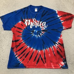 Colortone ‘Merica T-Shirt Mens XL Red White Blue Tie Dye Patriotic T